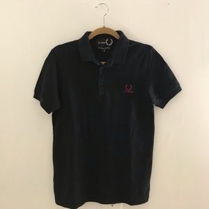 Raf Simons x Fred Perry Pique Polo Shirt in Black